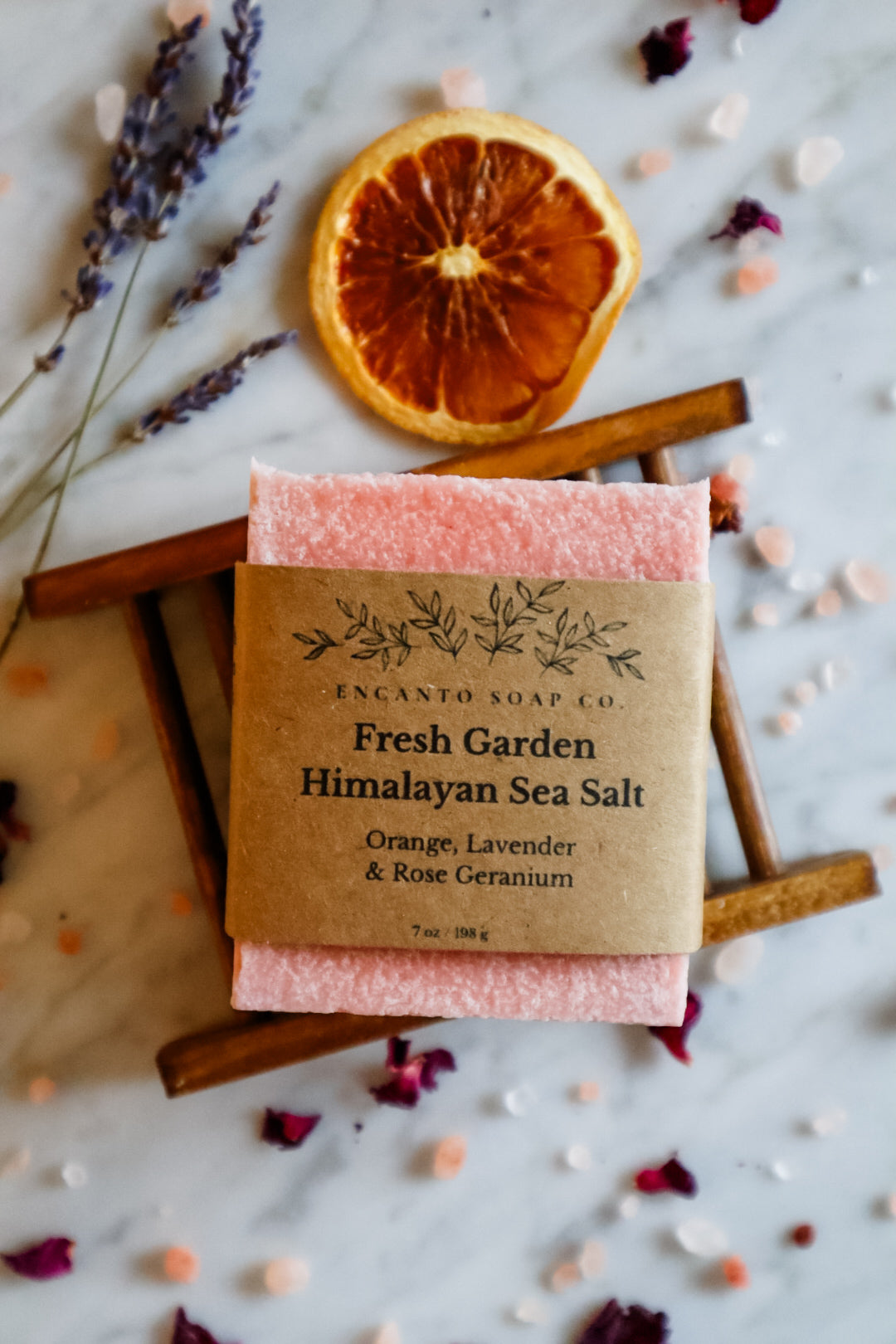 Fresh Garden Himalayan Sea Salt - Orange, Lavender & Rose Geranium