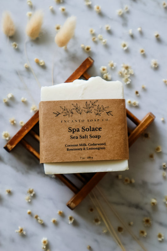 Spa Solace Sea Salt - Rosemary, Lemongrass & Cedarwood